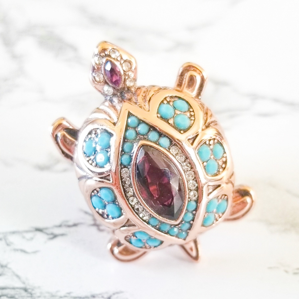 Jeweled Turtle Ring